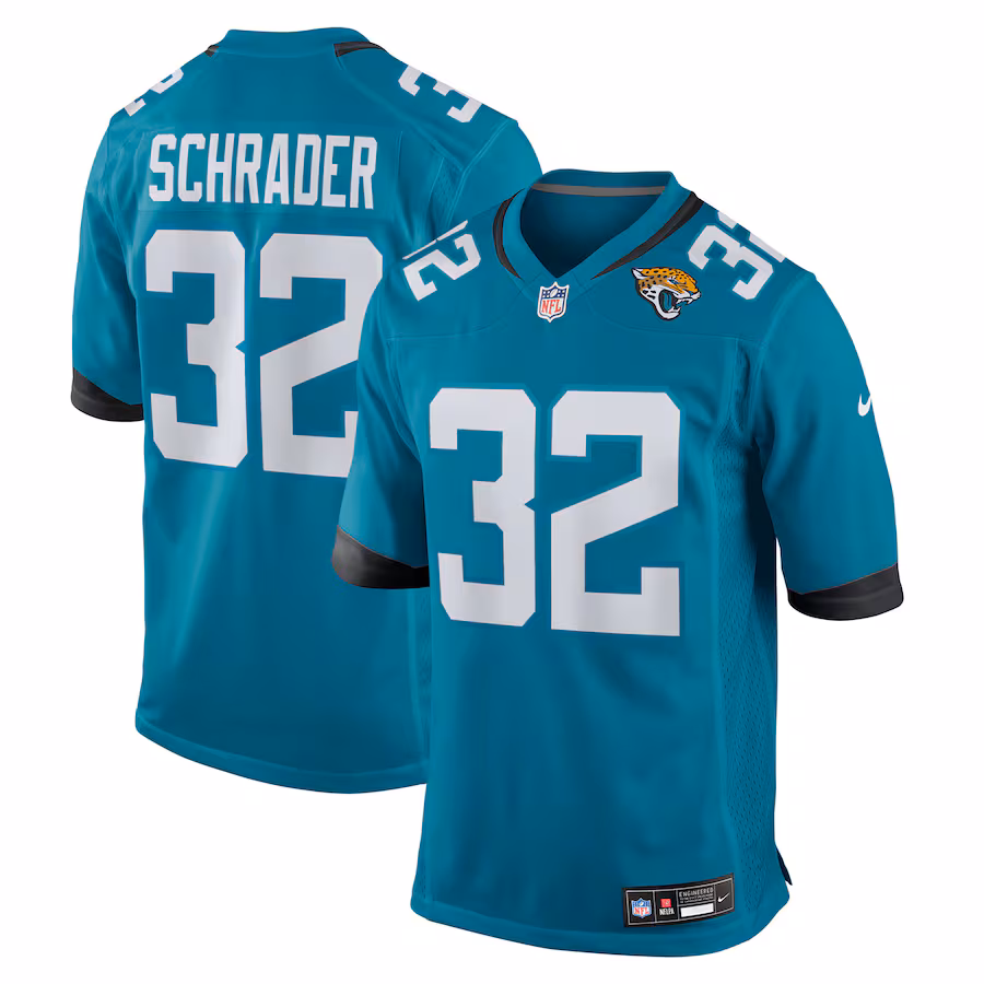 Men's Jacksonville Jaguars Cody Schrader Nike Teal Team Game Jersey - Ujersey NHL