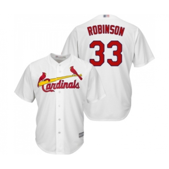 Men's St. Louis Cardinals #33 Drew Robinson Replica White Home Cool Base Baseball Jersey - Ujersey