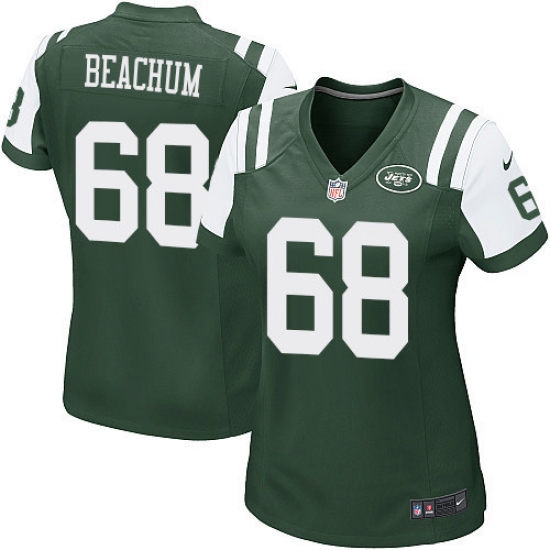 Women's Nike New York Jets #68 Kelvin Beachum Game Green Team Color NFL Jersey - Ujersey