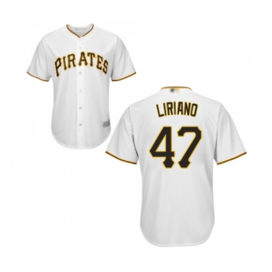 Men's Pittsburgh Pirates #47 Francisco Liriano Replica White Home Cool Base Baseball Jersey - Ujersey