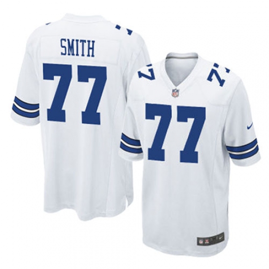 Men's Nike Dallas Cowboys #77 Tyron Smith Game White NFL Jersey - Ujersey