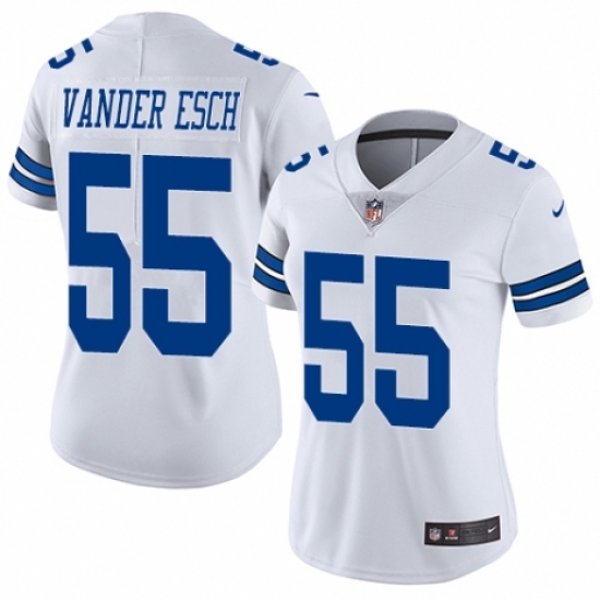 Women's Nike Dallas Cowboys #55 Leighton Vander Esch White Vapor Untouchable Limited Player NFL Jersey - Ujersey