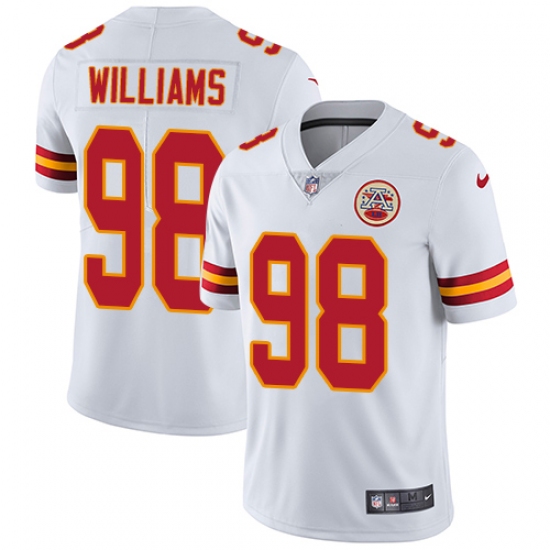 Youth Nike Kansas City Chiefs #98 Xavier Williams White Vapor Untouchable Limited Player NFL Jersey - Ujersey