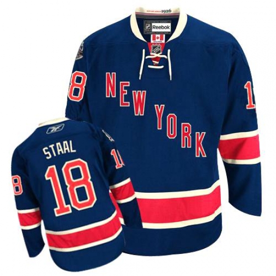 Youth Reebok New York Rangers #18 Marc Staal Authentic Navy Blue Third NHL Jersey - Ujersey