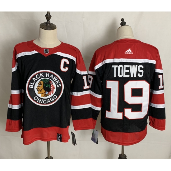 Men's Chicago Blackhawks #19 Jonathan Toews Black 2020-21 Special Edition Replica Player Jersey - Ujersey