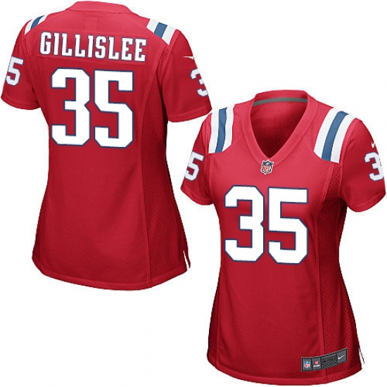 Women's Nike New England Patriots #35 Mike Gillislee Game Red Alternate NFL Jersey - Ujersey