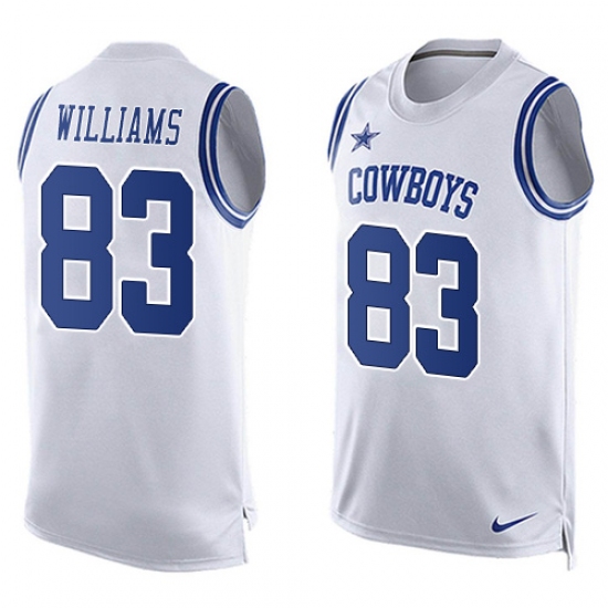 Men's Nike Dallas Cowboys #83 Terrance Williams Limited White Player Name & Number Tank Top NFL Jersey - Ujersey