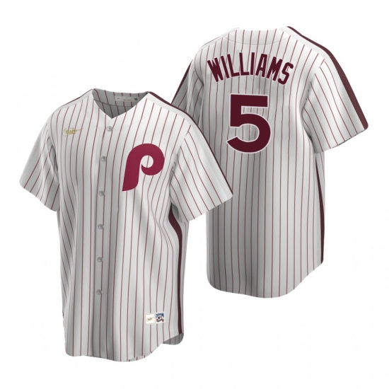 Men's Nike Philadelphia Phillies #5 Nick Williams White Cooperstown Collection Home Stitched Baseball Jersey - Ujersey