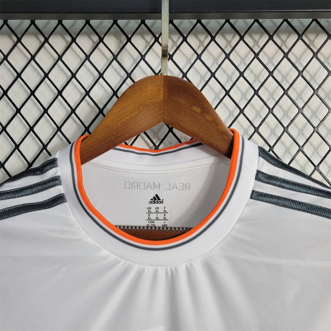 Real Madrid Retro Jersey Home Custom Long Sleeve Soccer Shirt 2013/14 - ujerseystore