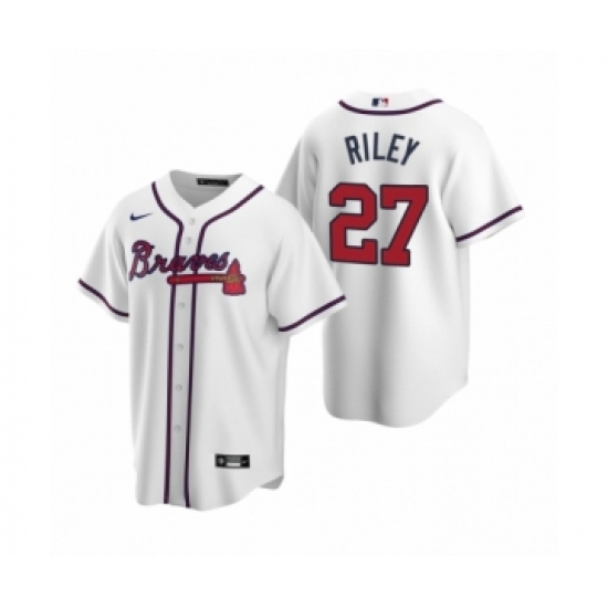Women Atlanta Braves #27 Austin Riley Nike White 2020 Replica Home Jersey - Ujersey