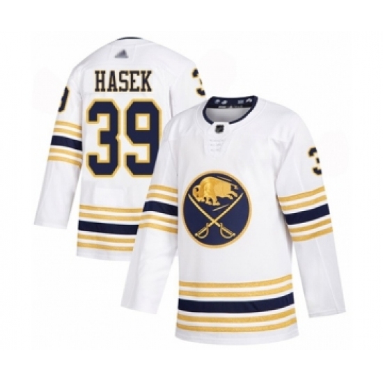 Men's Buffalo Sabres #39 Dominik Hasek Authentic White 50th Season Hockey Jersey - Ujersey