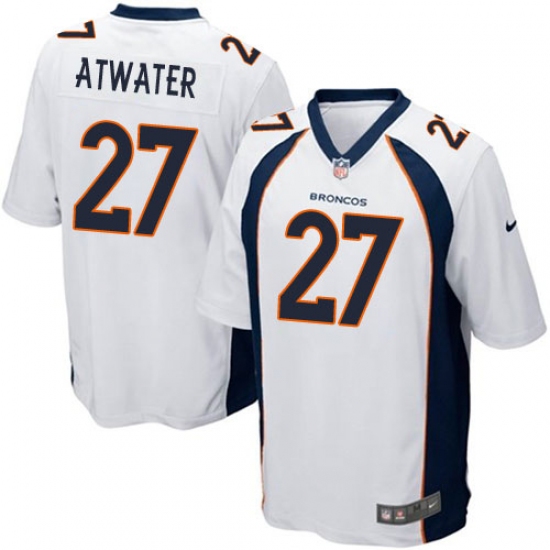 Men's Nike Denver Broncos #27 Steve Atwater Game White NFL Jersey - Ujersey