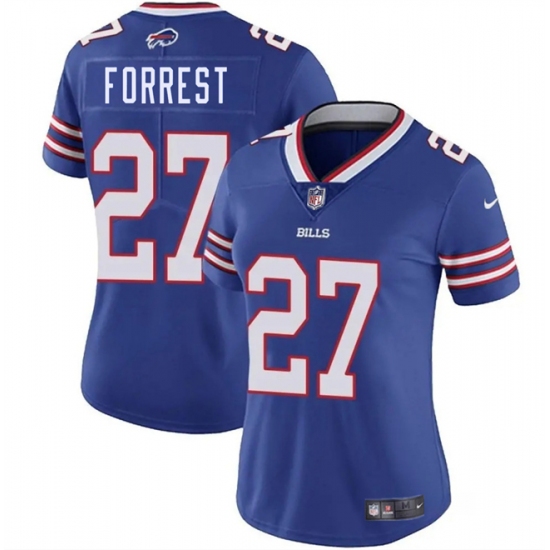 Women's Buffalo Bills #27 Darrick Forrest Blue Vapor Stitched Football Jersey(Run Small) - Ujersey