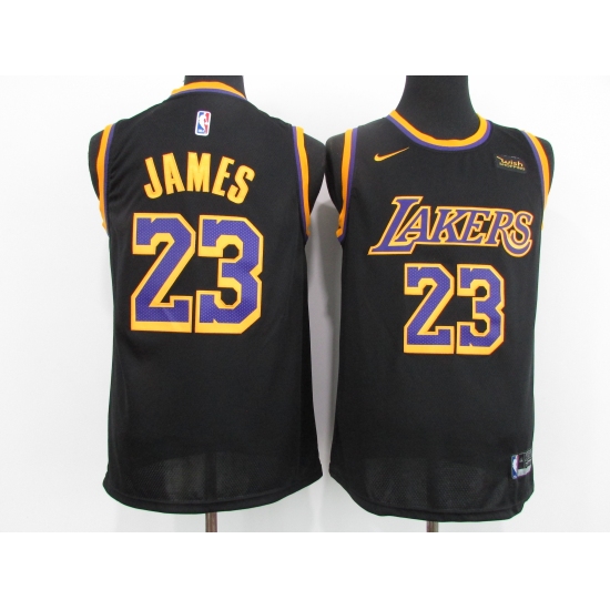 Men's Los Angeles Lakers #23 LeBron James Nike Black Jersey - Ujersey