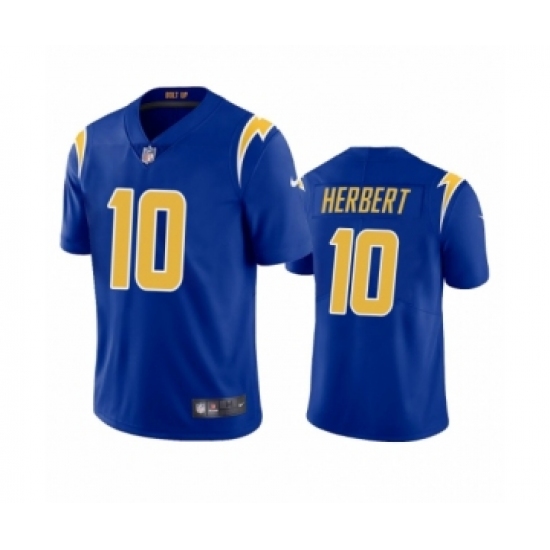 Los Angeles Chargers #10 Justin Herbert Royal 2020 NFL Draft Alternate Vapor Limited Jersey - Ujersey
