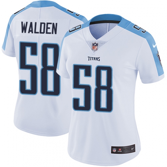 Women's Nike Tennessee Titans #58 Erik Walden White Vapor Untouchable Limited Player NFL Jersey - Ujersey