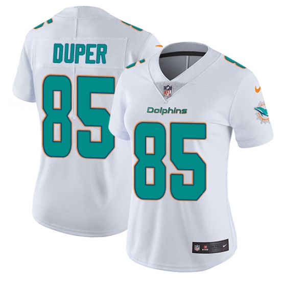 Women's Nike Miami Dolphins #85 Mark Duper White Vapor Untouchable Limited Player NFL Jersey - Ujersey