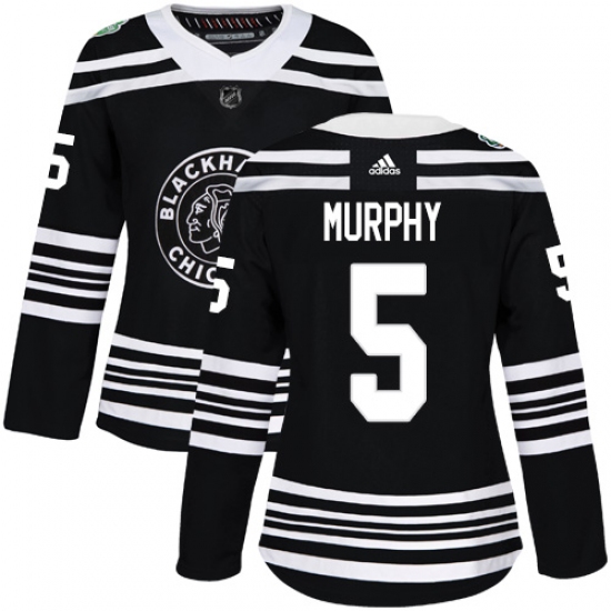 Women's Adidas Chicago Blackhawks #5 Connor Murphy Authentic Black 2019 Winter Classic NHL Jersey - Ujersey