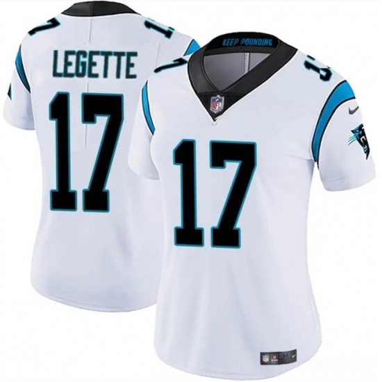 Women's Carolina Panthers #17 Xavier Legette White 2024 Draft Vapor Football Stitched Jersey - Ujersey