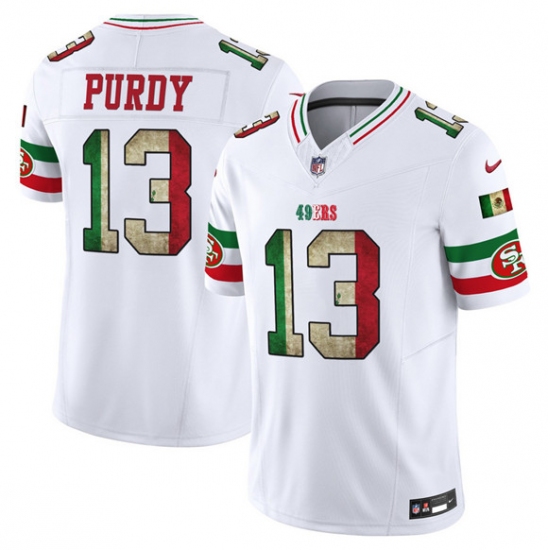 Men's San Francisco 49ers #13 Brock Purdy White 2025 F.U.S.E. Mexico Vapor Limited Football Stitched Jersey - Ujersey