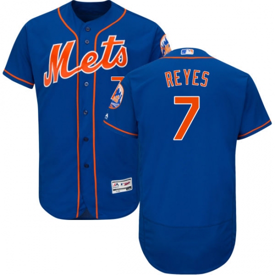 Men's Majestic New York Mets #7 Jose Reyes Royal Blue Flexbase Authentic Collection MLB Jersey - Ujersey
