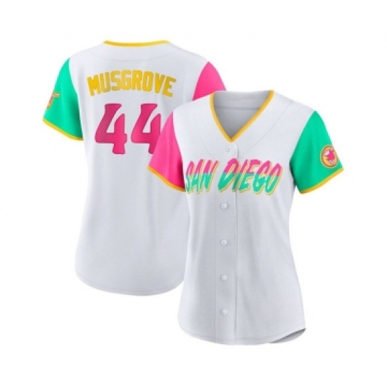 Women's San Diego Padres #44 Joe Musgrove White 2022 City Connect Cool Base Stitched Baseball Jersey(Run Small) - Ujersey