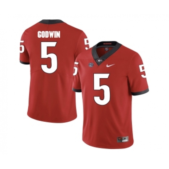 Georgia Bulldogs 5 Terry Godwin Red College Football Jersey - Ujersey