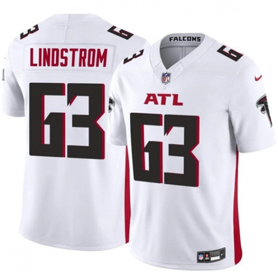 Men's Atlanta Falcons #63 Chris Lindstrom White 2025 F.U.S.E. Vapor Untouchable Limited Football Stitched Jersey - Ujersey