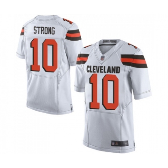 Men's Cleveland Browns #10 Jaelen Strong Elite White Football Jersey - Ujersey