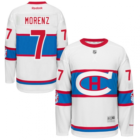 Men's Reebok Montreal Canadiens #7 Howie Morenz Authentic White 2016 Winter Classic NHL Jersey - Ujersey
