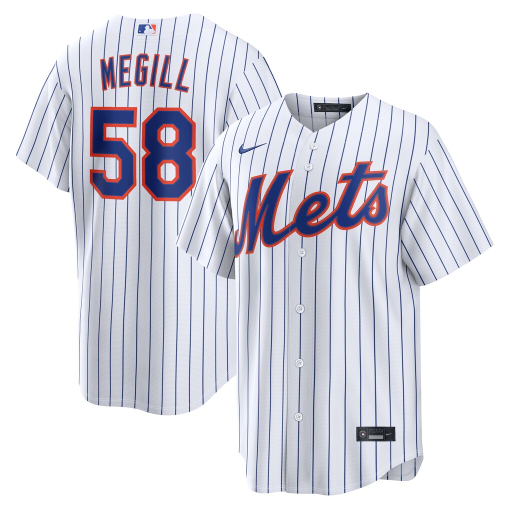 Men's New York Mets Tylor Megill Nike White Home Replica Jersey - Ujersey