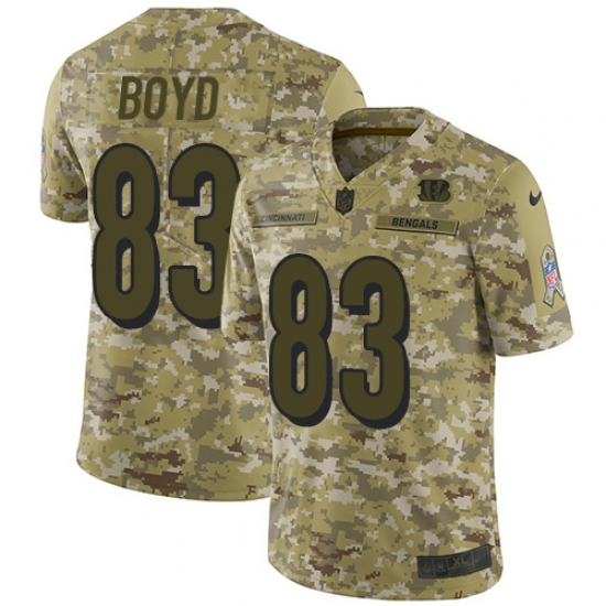 Youth Nike Cincinnati Bengals #83 Tyler Boyd Limited Camo 2018 Salute to Service NFL Jersey - Ujersey