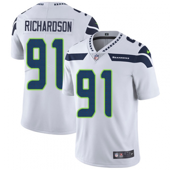 Youth Nike Seattle Seahawks #91 Sheldon Richardson White Vapor Untouchable Elite Player NFL Jersey - Ujersey