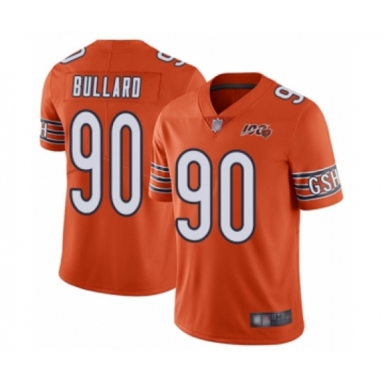 Men's Chicago Bears #90 Jonathan Bullard Orange Alternate 100th Season Limited Football Jersey - Ujersey