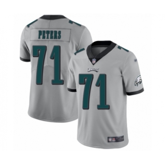 Men's Philadelphia Eagles #71 Jason Peters Limited Silver Inverted Legend Football Jersey - Ujersey