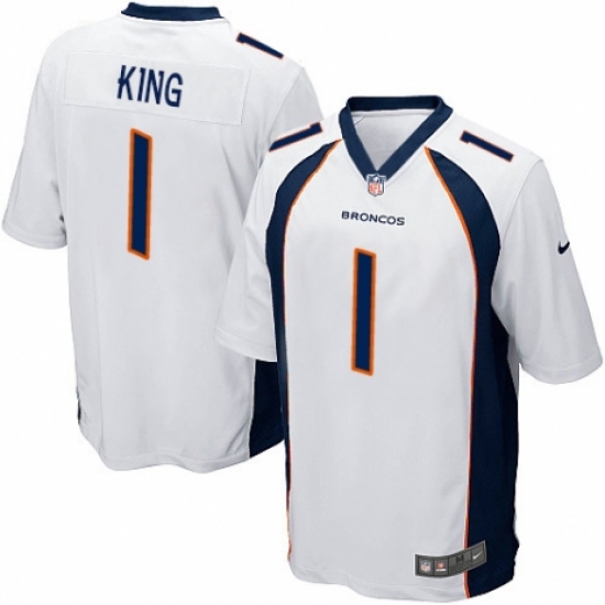 Men's Nike Denver Broncos #1 Marquette King Game White NFL Jersey - Ujersey