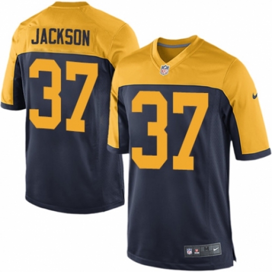 Men's Nike Green Bay Packers #37 Josh Jackson Game Navy Blue Alternate NFL Jersey - Ujersey
