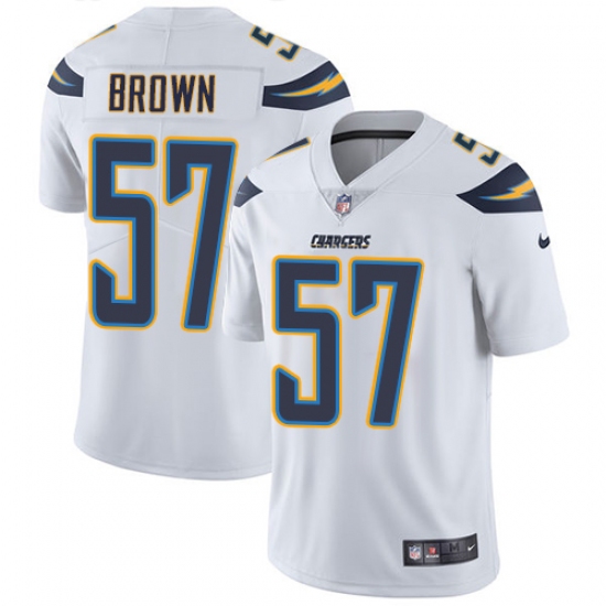 Youth Nike Los Angeles Chargers #57 Jatavis Brown Elite White NFL Jersey - Ujersey