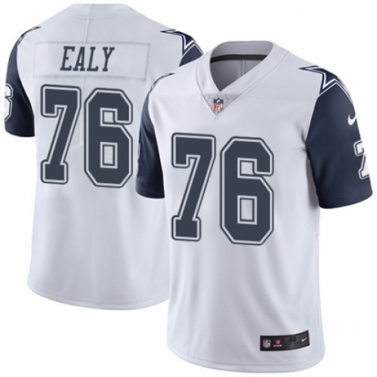 Men's Nike Dallas Cowboys #76 Kony Ealy Limited White Rush Vapor Untouchable NFL Jersey - Ujersey