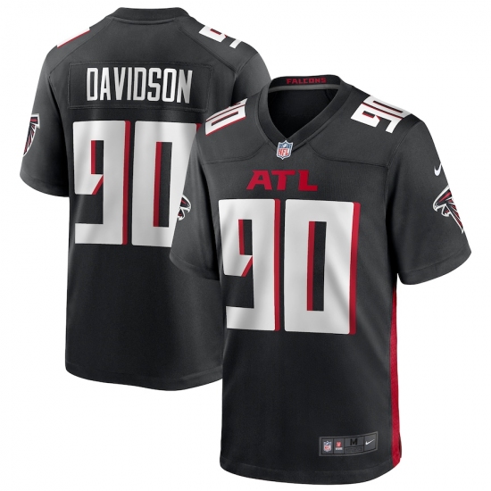 Men's Atlanta Falcons #90 Marlon Davidson Nike Black Player Game Jersey - Ujersey