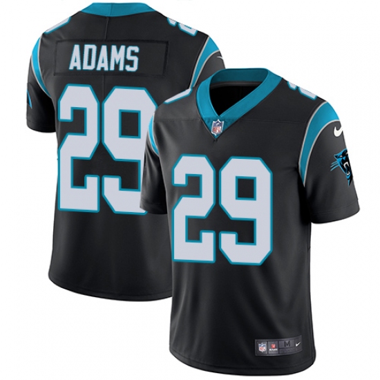 Youth Nike Carolina Panthers #29 Mike Adams Black Team Color Vapor Untouchable Limited Player NFL Jersey - Ujersey