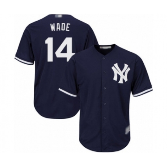 Youth New York Yankees #14 Tyler Wade Authentic Navy Blue Alternate Baseball Player Jersey - Ujersey