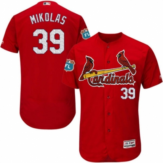 Men's Majestic St. Louis Cardinals #39 Miles Mikolas Red Alternate Flex Base Authentic Collection MLB Jersey - Ujersey