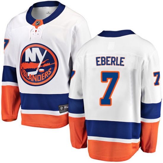 Youth New York Islanders #7 Jordan Eberle Fanatics Branded White Away Breakaway NHL Jersey - Ujersey