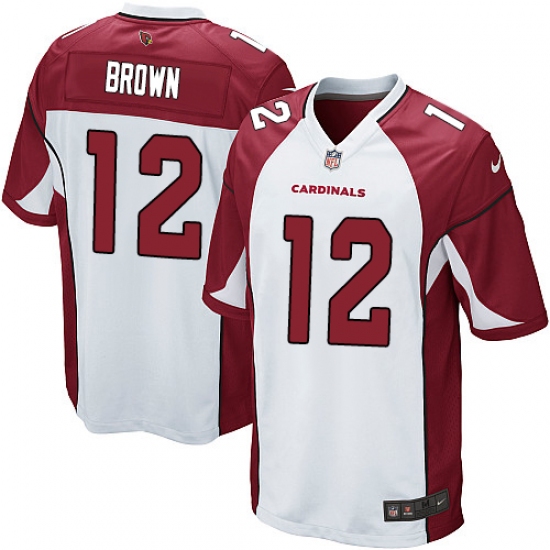 Men's Nike Arizona Cardinals #12 John Brown Game White NFL Jersey - Ujersey
