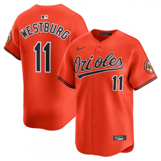 Men's Baltimore Orioles #11 Jordan Westburg Orange 2025 2nd Alternate Limited Cool Base Stitched Baseball Jersey - Ujersey