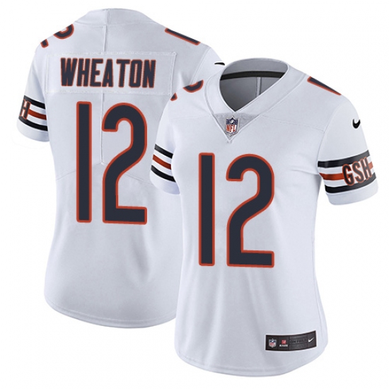 Women's Nike Chicago Bears #12 Markus Wheaton White Vapor Untouchable Limited Player NFL Jersey - Ujersey