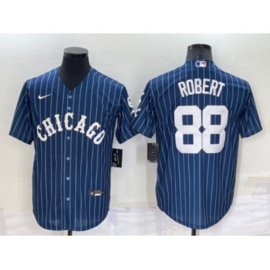 Men's Chicago White Sox #88 Luis Robert Navy Cool Base Stitched Jersey - Ujersey