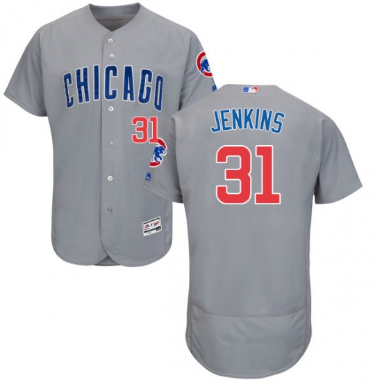 Men's Majestic Chicago Cubs #31 Fergie Jenkins Grey Road Flex Base Authentic Collection MLB Jersey - Ujersey