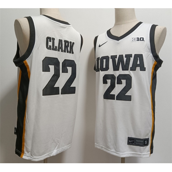 Men's Iowa Hawkeyes #22 Caitlin Clark White Stitched Football Jersey - Ujersey